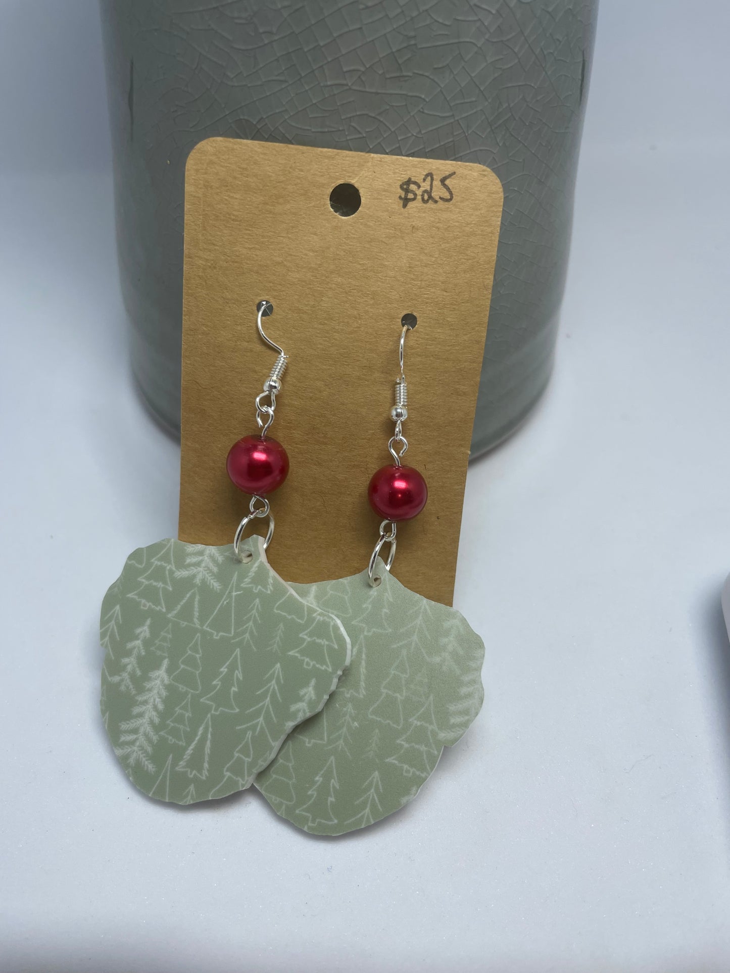 Old Man Saltbush leaf acrylic earrings