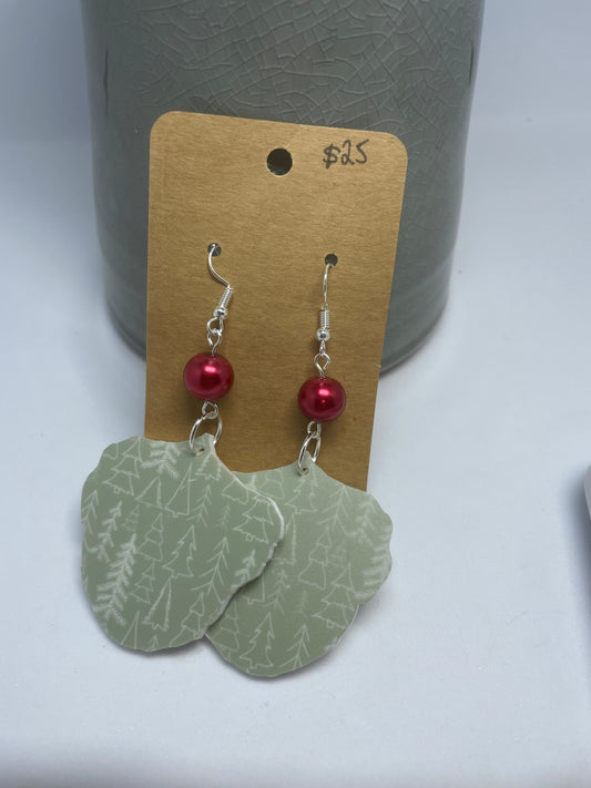 Old Man Saltbush leaf acrylic earrings