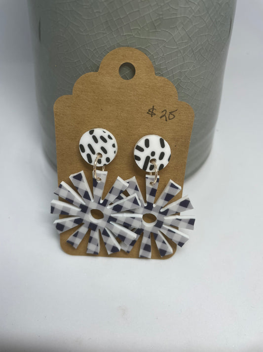 Windmill acrylic stud dangles