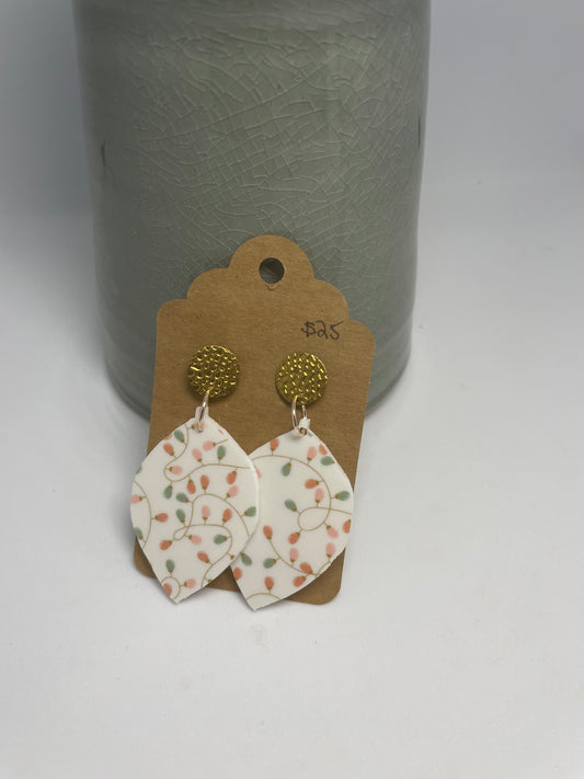 Box Tree Leaf Stud Dangles